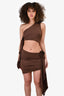 Lovers & Friends Brown Rosette 'Cordelia' Top + Skirt Set Size S/M