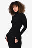 Norma Kamali Black Jersey Turtleneck Long Sleeve Midi Dress Size XS