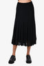 Jil Sander Black Pleated Maxi Skirt Size 34