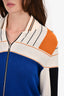 Plan C Blue/White/Yellow Striped Zip-Up Cardigan Size 38