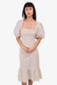Ganni Pastel Plaid Cotton Smock Dress Size 42