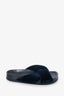 Chloe Blue Velvet Knotted Slip-On Flat Slides Size 36