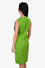 Akris Punto Navy/Green Zip Colourblock Mini Dress Size M