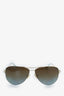 Tiffany & Co. Gold Tone Tf3021 60 Aviator Sunglasses