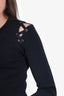 Proenza Schouler Black Cut-out Shoulder Sweater Size M