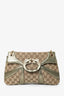 Gucci GG Canvas Gold Leather Trim Dragon Bag