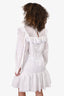 Sandro White Lace Trim Dress Size 42