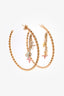 Louis Vuitton Gold Toned Sweet Monogram Enamel Hoop Earrings