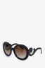 Prada Brown Tortoiseshell Swirl Side Sunglasses