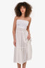 Sunday Tropez White Cotton/Silk Sheer Strapless Dress Est. Size S