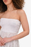 Sunday Tropez White Cotton/Silk Sheer Strapless Dress Est. Size S