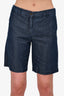 Max Mara The Weekend Blue Dark Wash Denim Bermuda Shorts Size 38