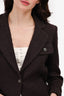 Chanel Brown Wool Tweed Vintage Jacket Size 34