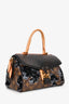 Louis Vuitton 2010 Black Leather Monogram 'Fleur De Jais Carrousel' Top Handle