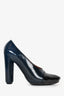 Louis Vuitton Navy/Black Patent Leather Heels Size 36.5