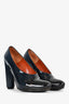 Louis Vuitton Navy/Black Patent Leather Heels Size 36.5