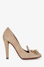 Gucci Taupe Suede Leather Tassel Detailed Heels Size 36