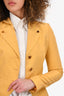 Roberto Cavalli Yellow Cinched Waisted Blazer Jacket Size 6