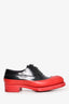 Prada Black/Red Leather/Rubber Lace-Up Oxford Shoes Size 36.5