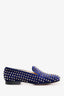 Christian Louboutin Navy Velvet Spike Loafers Size 37