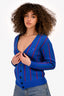 Burberry Blue/Red/Green Wool Striped Cardigan Size XXS