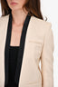 Balmain White Wool Trim Detailed Blazer Jacket Size 34