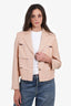 Escada Orange Linen/Virgin Wool Cutout Blazer Size 42