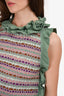 M Missoni Multicolour Patterned Rosette Detail Sleeveless Dress Size 8