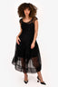Simone Rocha Black Tulle Sleeveless Ruffle Tiered Dress Size 6