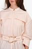 Acler Light Pink 'Bastor' Button Down Belted Shirt Size 4