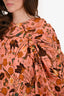 Ulla Johnson Pink Floral 'Devya' Balloon Sleeve Shift Dress Size 4