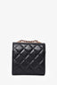 Pre-Loved Chanel™ 2021 Black Lambskin Mini Trendy CC On Chain Rose Gold