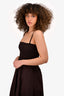 A.L.C. Brown Smocked Sleeveless Midi Dress Size 4