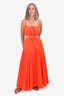 Jonathan Simkhai Orange Sleeveless Cut Out Maxi Dress Size S