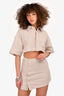 Jacquemus Beige Linen 'Le Splash' Cut Out Button-Up Mini Dress Size 36