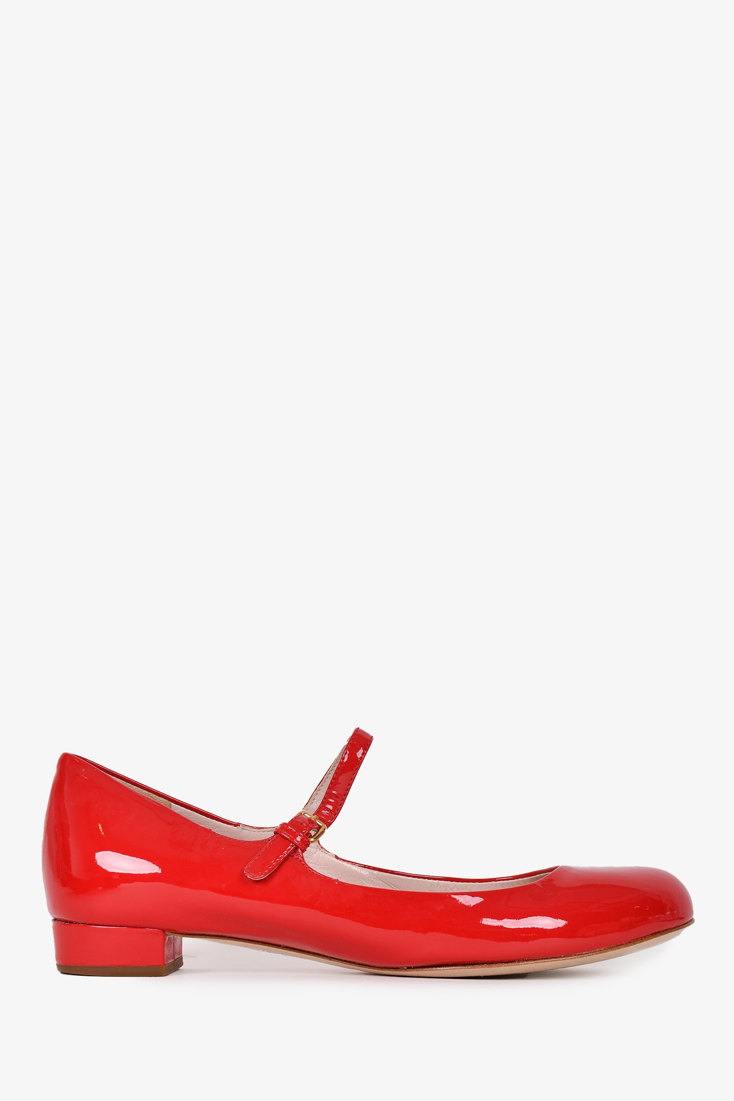 Miu Miu Red Patent Leather Mary Jane Flats Size 37.5 – Mine & Yours