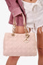 Christian Dior Light Pink Cannage Shopping Tote