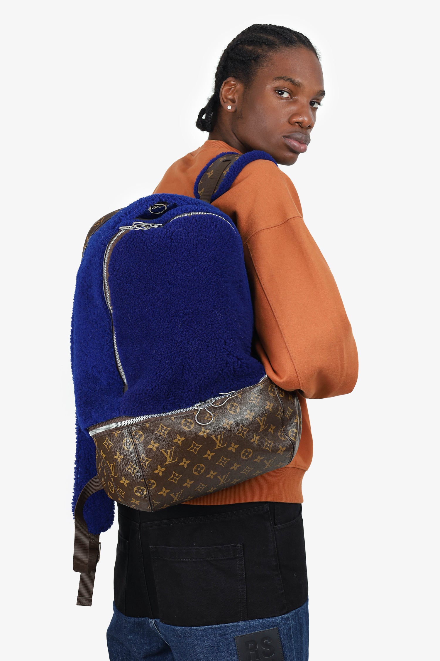Louis Vuitton x Marc Newson 2015 Brown/Blue Monogram Shearling Backpac – Mine & Yours