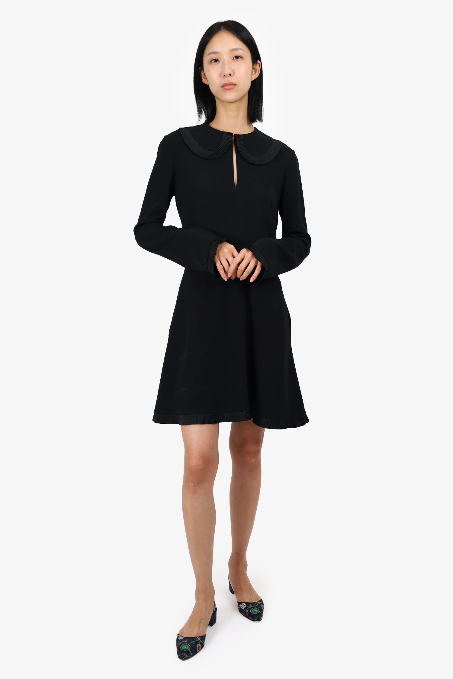 plus size black lace mini dress Stella McCartney Black Long Sleeve Mini Dress Size 40 – Mine & Yours