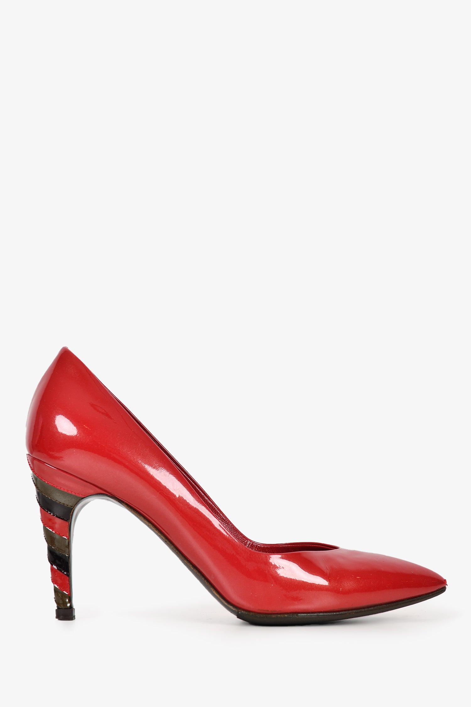 Louis Vuitton Red Patent Leather Heel Detail Pumps Size 36 – Mine