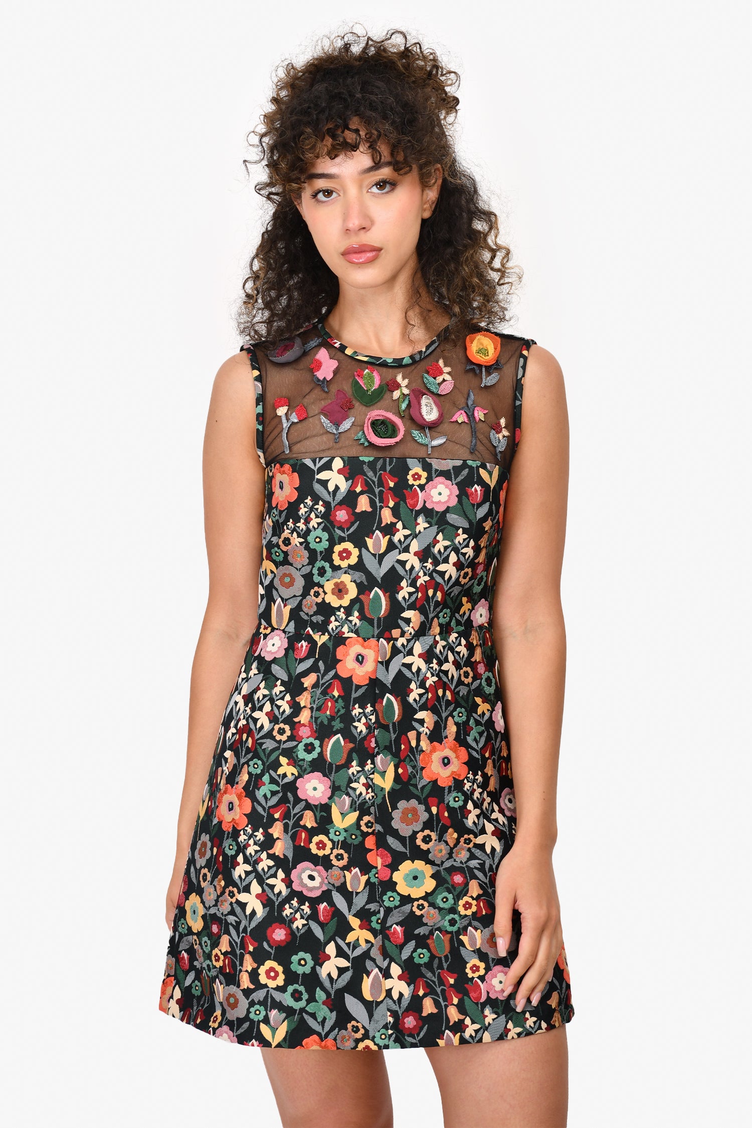 Red Valentino Black Floral Embroidered Patterned Dress Size 42 Mine & Yours Red Valentino Black Floral Embroidered Patterned Dress Size 42 Mine & Yours