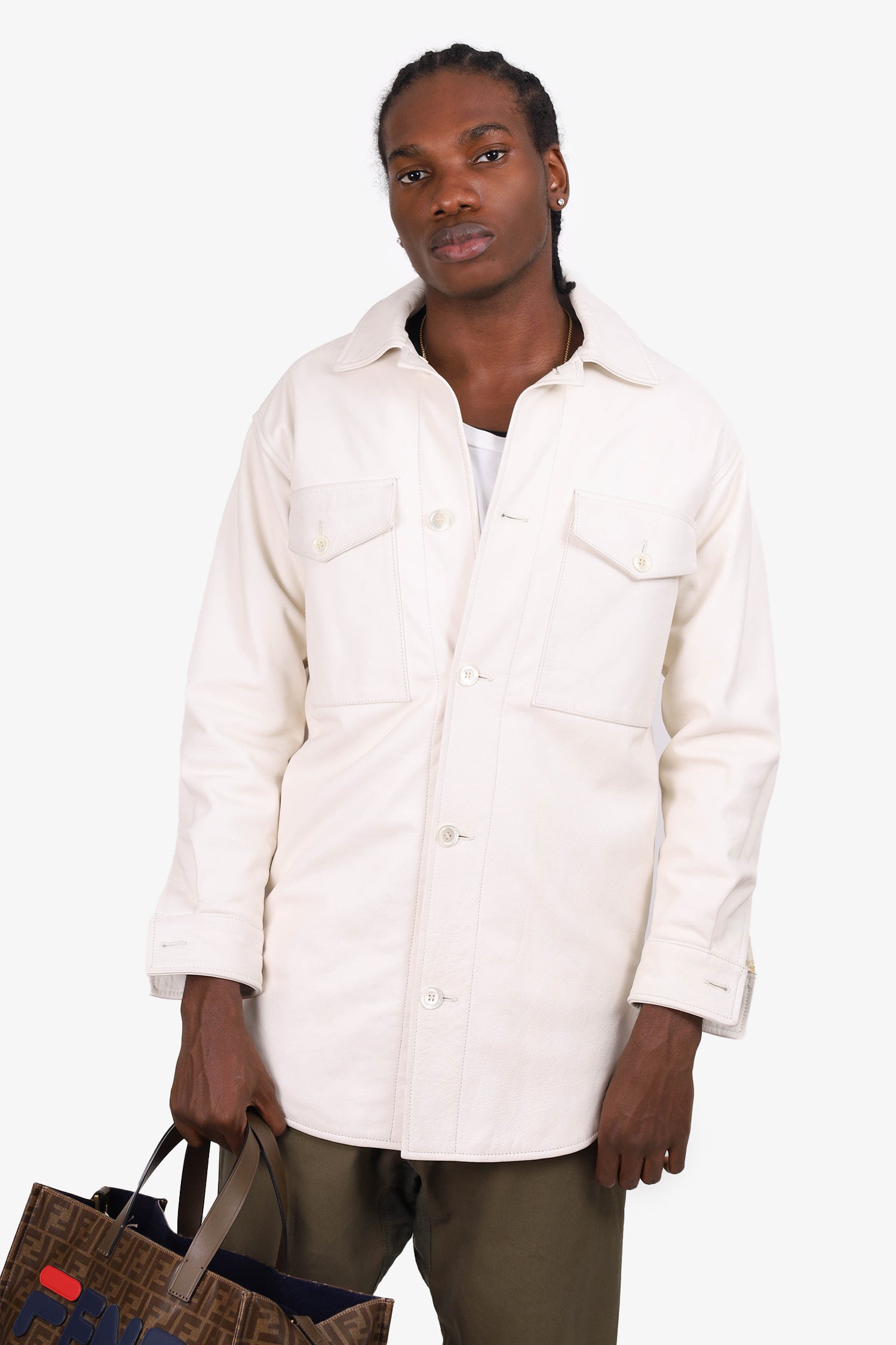 Maison Margiela x HM White Leather Jacket Size XS – Mine & Yours