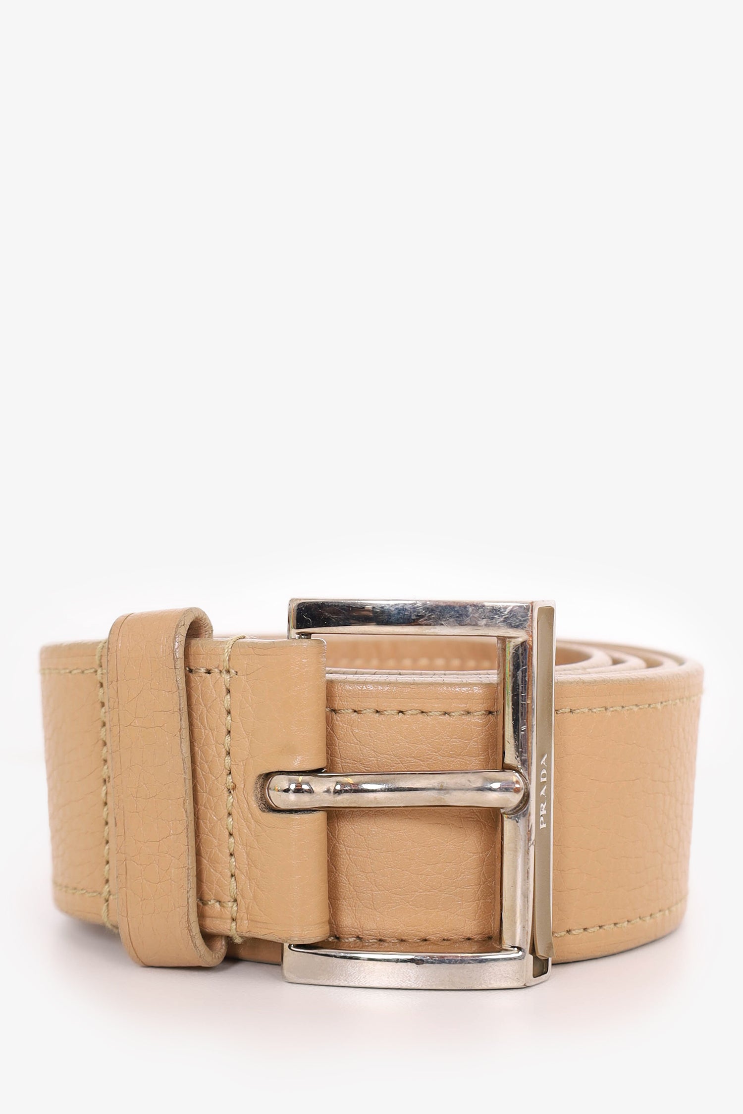 Prada Beige Leather Belt Size 85 – Mine & Yours