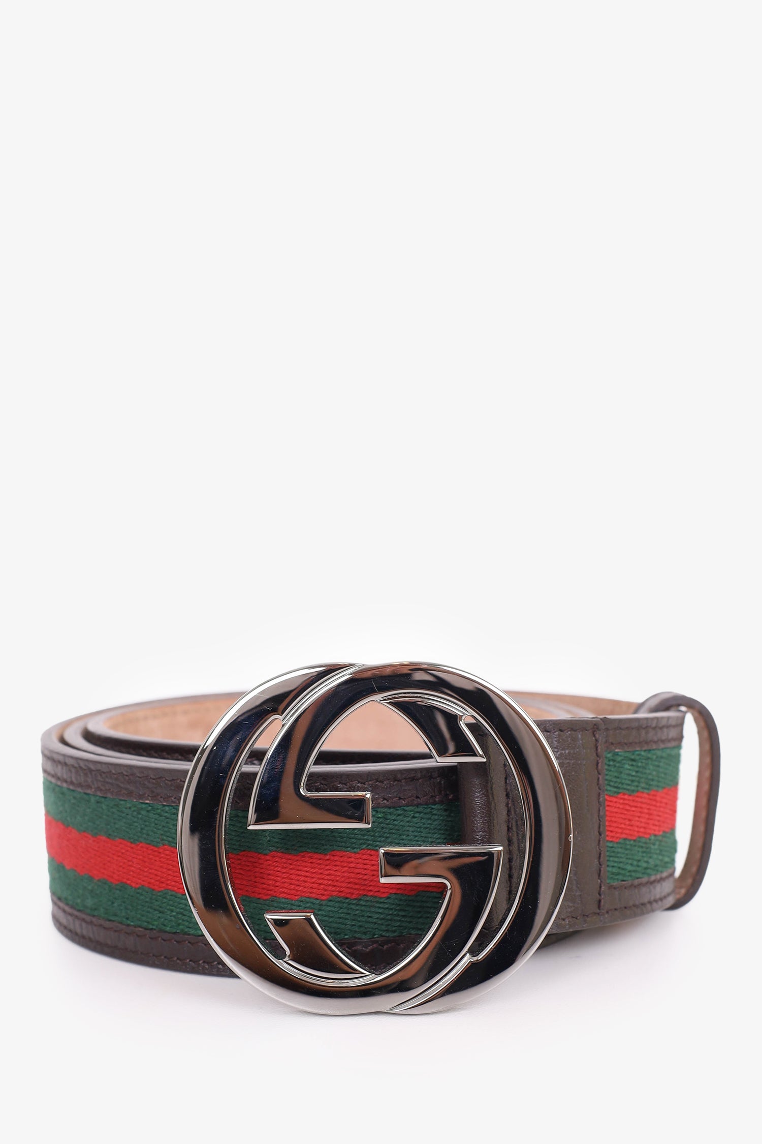 Gucci Black Web Canvas GG Buckle Belt Size 95.38 – Mine & Yours