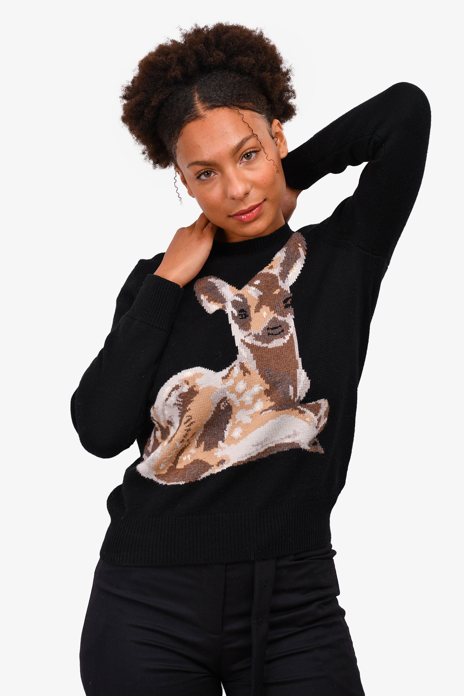 Burberry London Black Wool 'Deer' Sweater Size XS – Mine & Yours