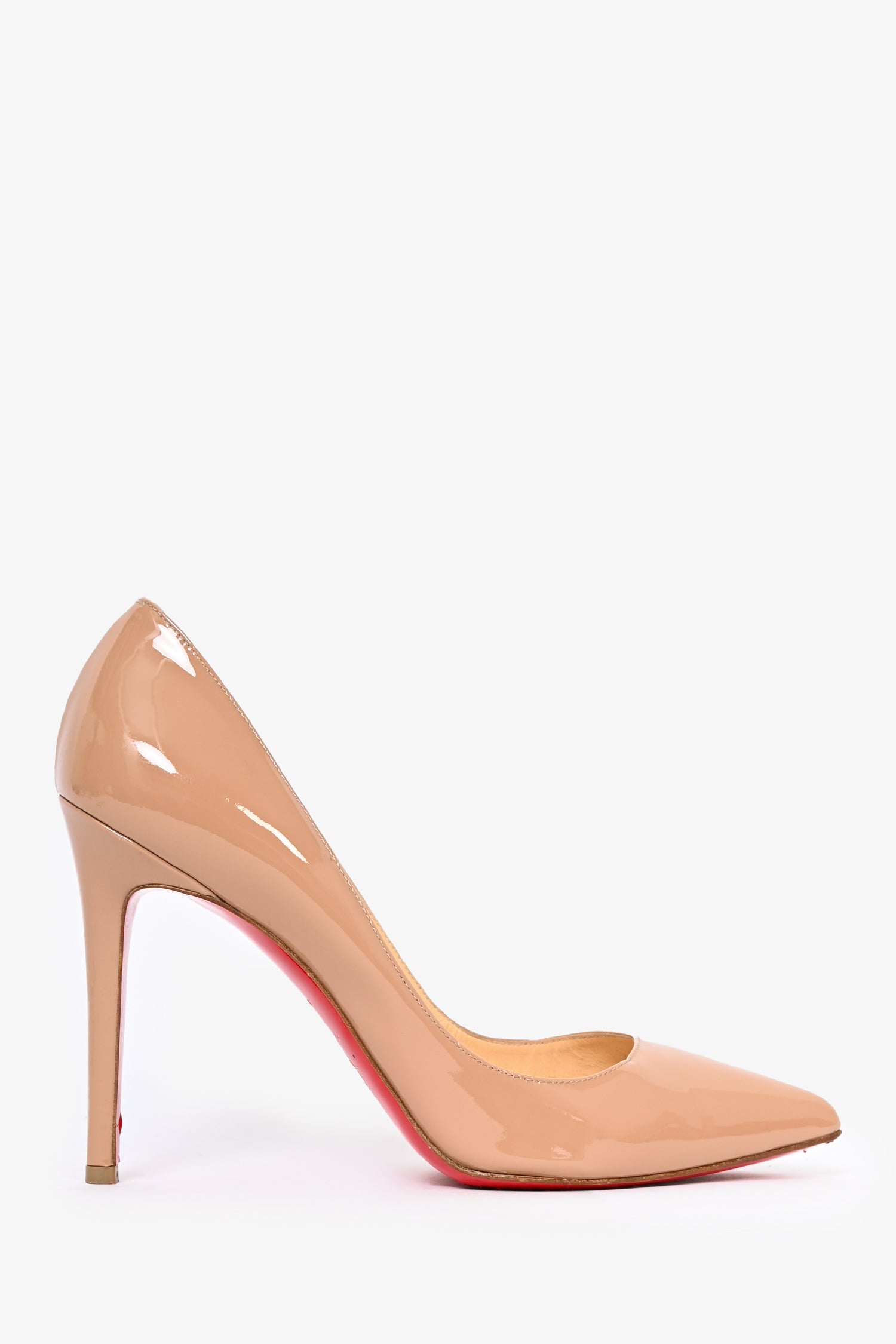 Christian Louboutin Nude Patent 100 Pigalle Heels Size 39.5 – Mine
