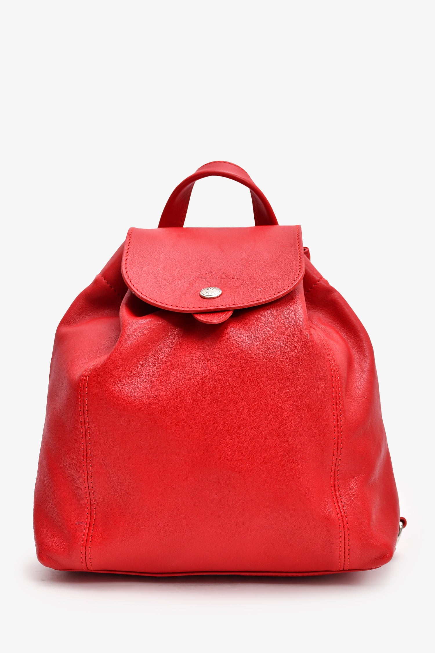 Longchamp Women\'s Red Le Pliage Leather Backpack Leather backpack Longchamp Red in Leather - 25560215 main image 3