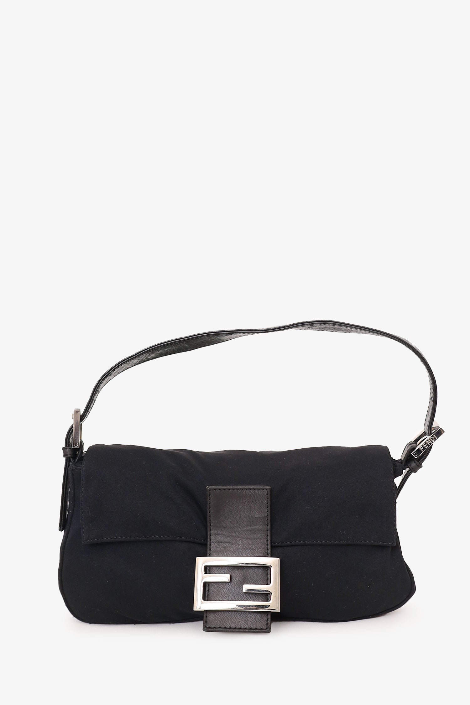 Fendi Black Cotton Jersey FF Mamma Baguette – Mine & Yours
