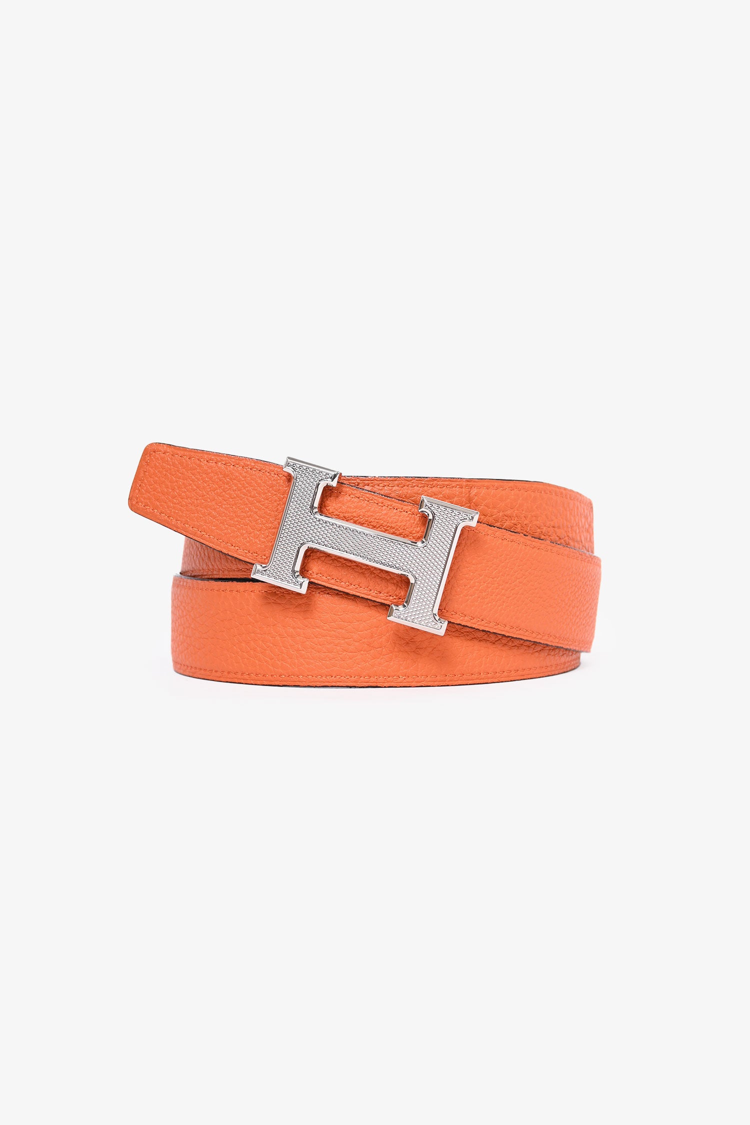 Hermès Orange Leather H Belt1