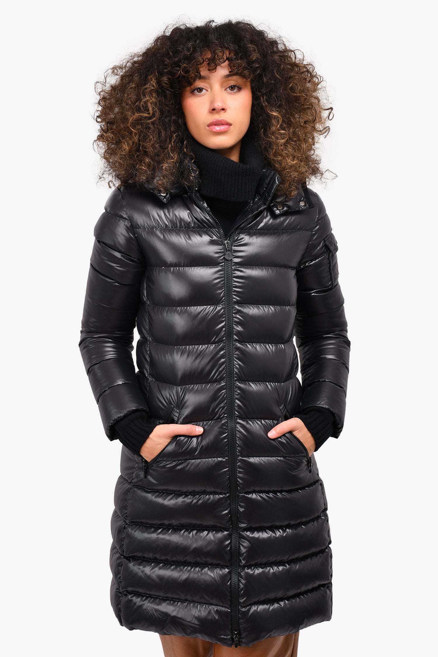 Moncler Black Down Mid Length 'Moka Giubbotto' Jacket Size 14Y Moncler Black Down Mid Length 'Moka Giubbotto' Jacket Size 14Y